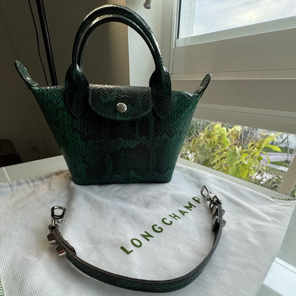 Longchamp Pliage leather  bag